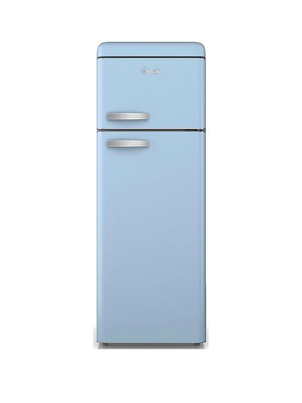 Swan SR11010BLNE Retro Blue Top Mounted Fridge Freezer 208L
